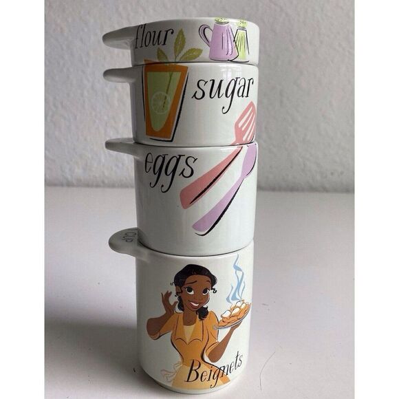 Disney Epcot International Food Wine Festival Tiana Measuring Cup Set Of 4 NEW - Picture 1 of 11